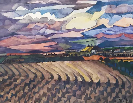 Armand MEFFRE - Disegno Acquarello - Pays de Bourgogne