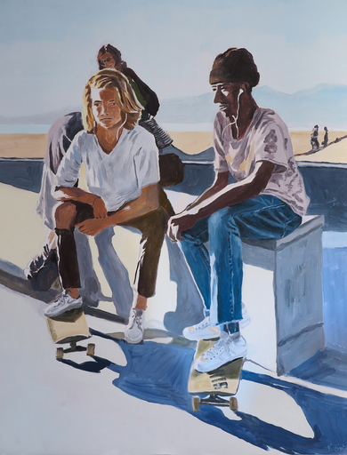 Karine BARTOLI - Painting - 2 Skaters