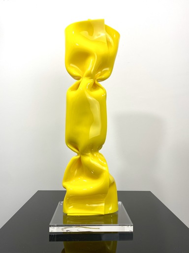 Laurence JENKELL - Skulptur Volumen - Wrapping Bonbon Jaune
