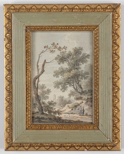 Joh. Heinrich MUNTZ - Drawing-Watercolor - "Romantical Landscape", 1767, Drawing