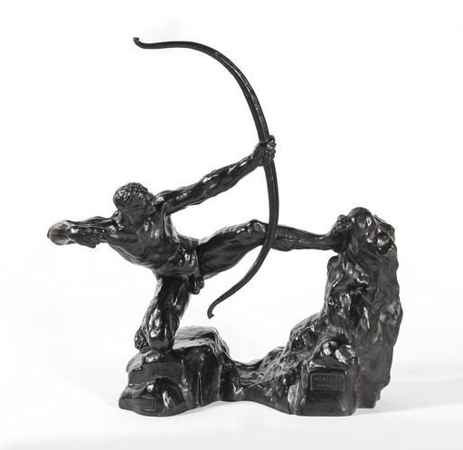 Émile Antoine BOURDELLE - Skulptur Volumen - Héraklès Archer, huitième étude - modèle intermédiaire défin