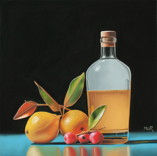 Dietrich MORAVEC - Zeichnung Aquarell - Fruit Liqueur