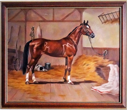 Evgenia RITTER - Gemälde - Pferd im Stall
