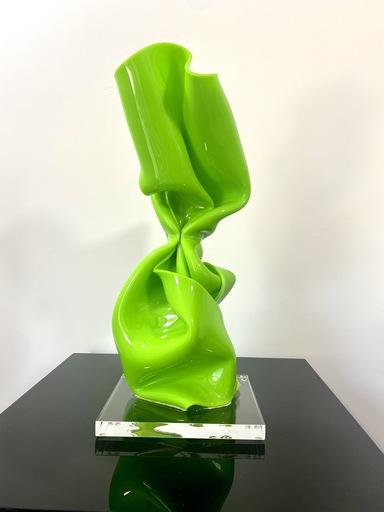 劳朗丝·冉凯勒 - 雕塑 - Wrapping Twist Vert Pomme