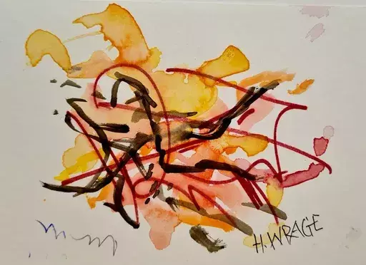 Hans WRAGE - Drawing-Watercolor - Ohne Titel - abstrakt # 23704