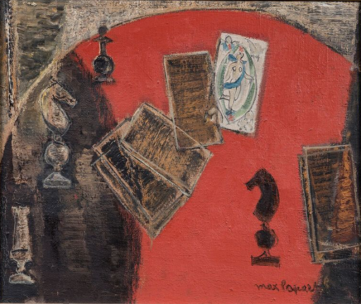 Max PAPART - Painting - Les échecs, 1955