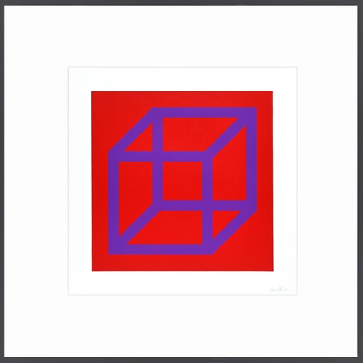 Sol LEWITT - Grabado - Open Cube in Color on Color Plate 26