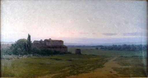 Modest URGELL Y INGLADA - Gemälde - Catalonia Landscape