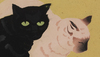 Georges MANZANA-PISSARRO - Drawing-Watercolor - Deux chats
