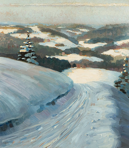 Karl HAUK - Painting - Clear winter day