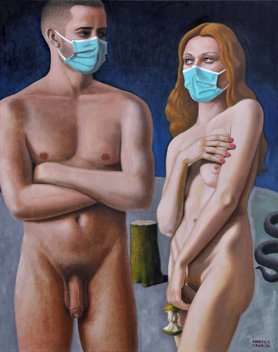 Andrea VANDONI - Peinture - Adamo ed Eva