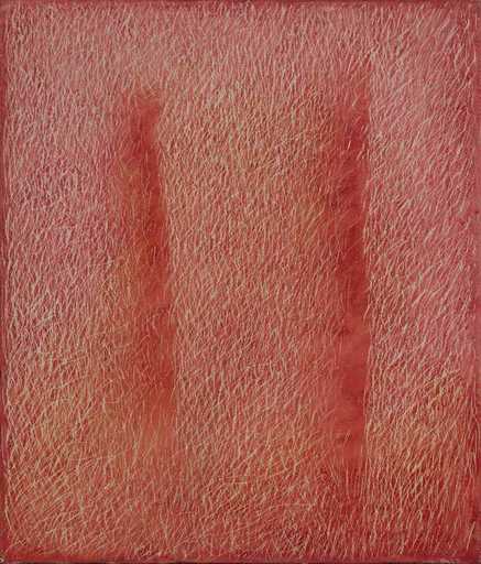 Mario DELUIGI - Painting - Grattage Rosa