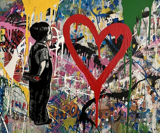 MR BRAINWASH - Painting - With all my love  (canvas)