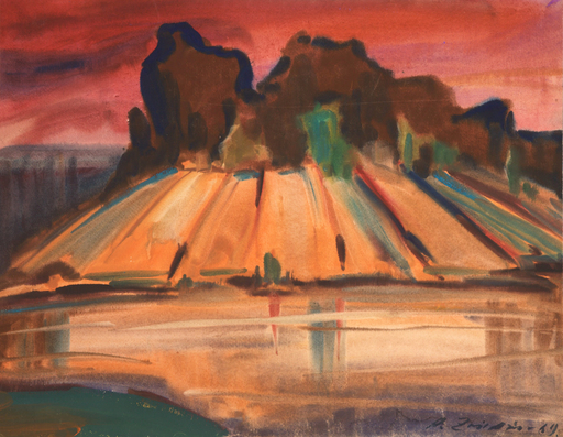 Aleksandrs ZVIEDRIS - Painting - Sunset