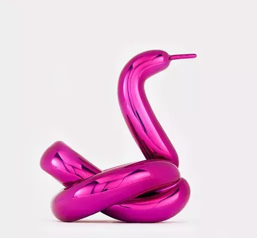 杰夫·昆斯 - 雕塑 - Balloon Swan (Magenta)