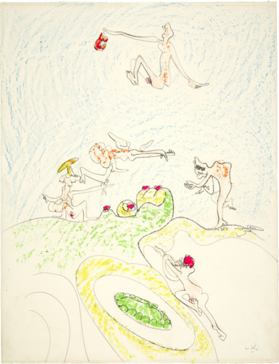 Roberto MATTA - Drawing-Watercolor - Sans titre, 1971