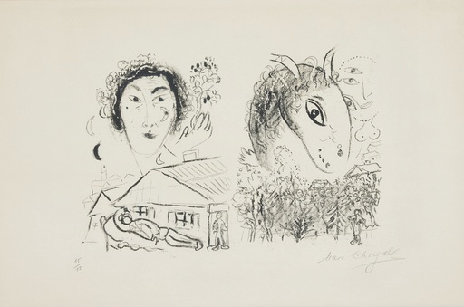 Marc CHAGALL - Stampa-Multiplo - Femme et Cheval