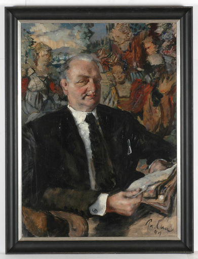 Paul Mathias PADUA - Painting - "Portrait of an art lover" oil painting 