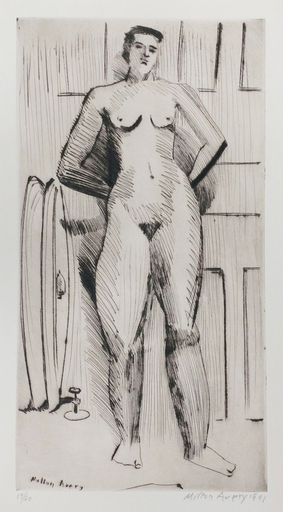 Milton Clark AVERY - Print-Multiple - Standing Nude