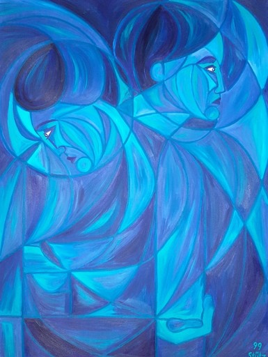 Edith STÜTZ - Peinture - FEEL BLUE