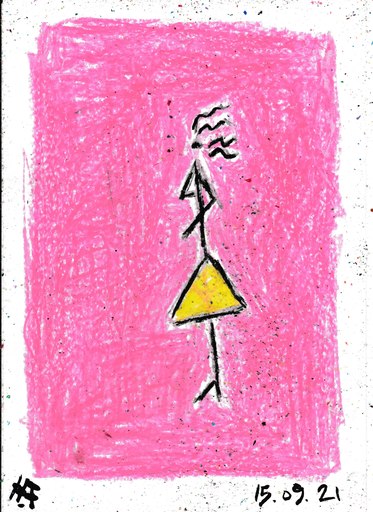 Harry BARTLETT FENNEY - Dibujo Acuarela - one figure female clothed left side standing (15 09 21)