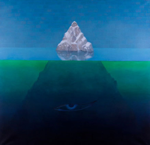 Victor CUPSA - Gemälde - La montagne immergée