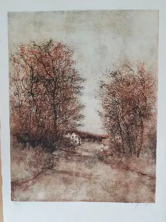 ベルナール・ガントナー 風景 Ⅲ デッサン BERNARD GARTNER Yahoo