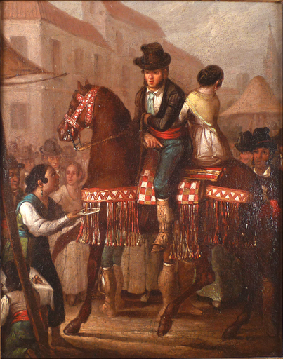 Ángel María CORTELLINI Y HERNÁNDEZ - Painting - Ofreciendo una copa