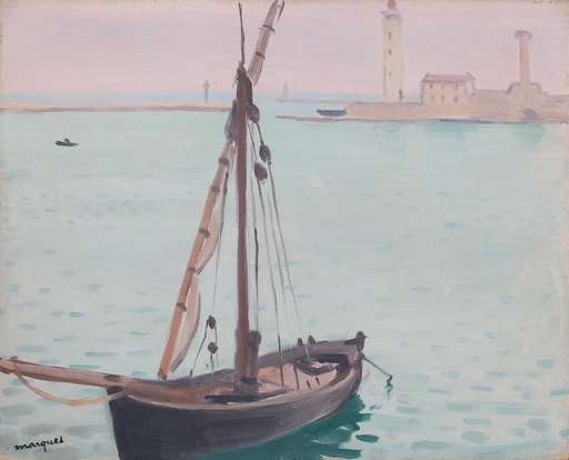 Albert MARQUET - Pintura - Sète, le bateau de pêche