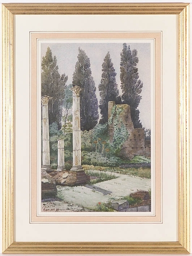 Marie Philips WEBER - Dessin-Aquarelle - "Palatin/Rome", 1902, Watercolor