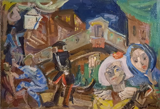 André PLANSON - Painting - CARNAVAL DE VENISE