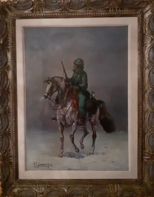 Giovan Francesco GONZAGA - Pittura - soldato nella steppa 