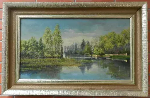 Bohumil KOZINA - Painting - At the pond