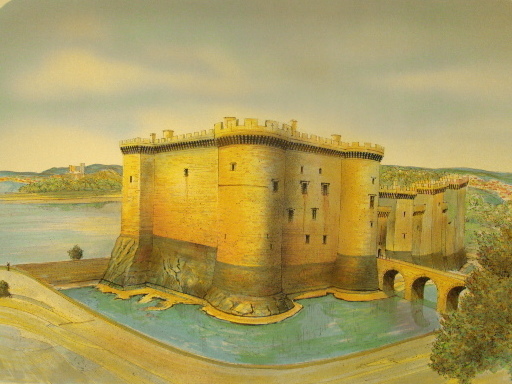 Rolf RAFFLEWSKI - Estampe-Multiple - "Le Château du Roi René à Tarascon" 1980