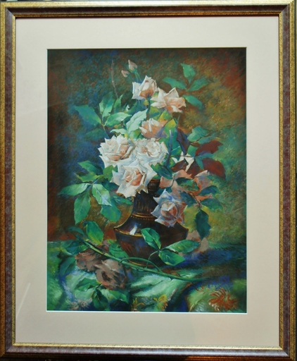 Alexandre MARTY - Drawing-Watercolor - Bouquet de roses