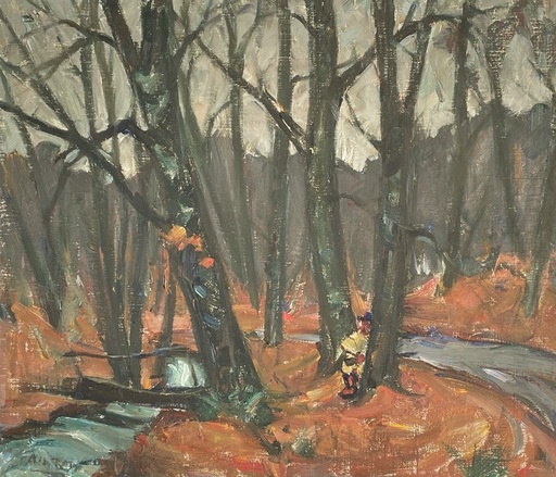 Albert RATY - Painting - Chasseur à La Cornette (Bouillon)