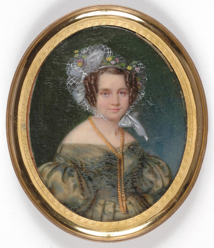 Miniature - Carl F. STELZNER (Attrib.) (1805-1894) "Portrait of a lady"