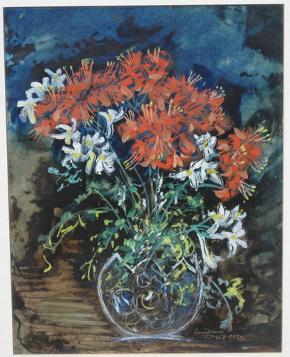 Walter LINDGENS - Gemälde - Blumen in Vase
