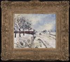 Camille PISSARRO - Gemälde - Route Enneigée avec Maison, Environs d'Éragny
