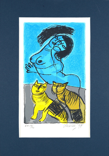 CORNEILLE - Druckgrafik-Multiple - The Women and The Cats