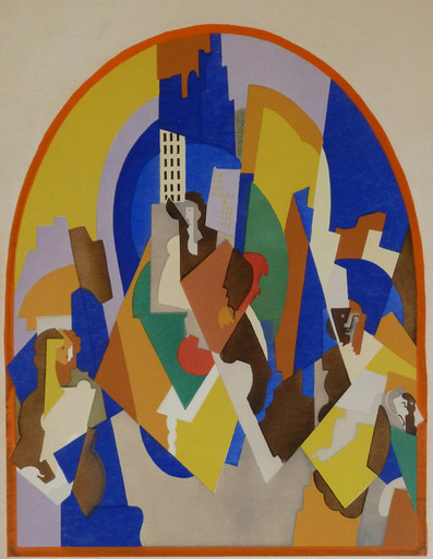 Albert GLEIZES - Estampe-Multiple - Decoration for the Moscow Train Station