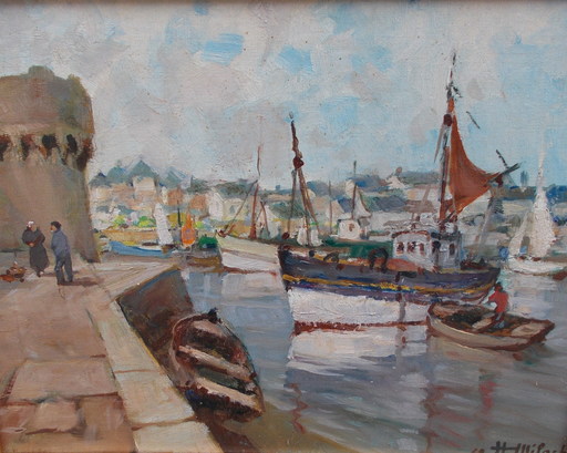 Henri MILOCH - Pintura - Port breton