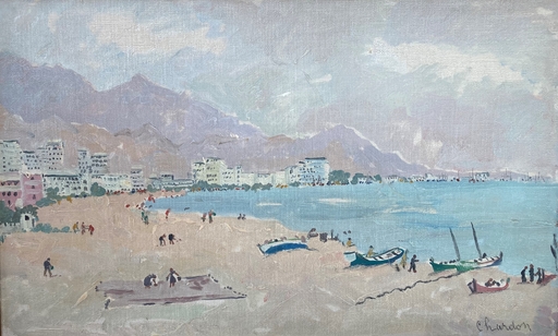 Germaine CHARDON - Pintura - La plage
