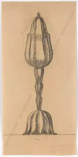 Ferdinand OPITZ - Disegno Acquarello - "Project for Art Deco Vase", drawing, 1920s