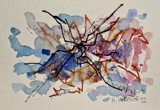 Hans WRAGE - Drawing-Watercolor - Ohne Titel - abstrakt # 23705