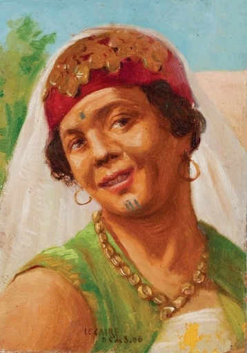 B. CONDE DE SATRINO - Painting - Egyptian woman in Cairo  