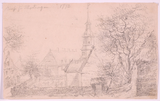 Adrian ZINGG - Drawing-Watercolor - "Church of Mordingen"