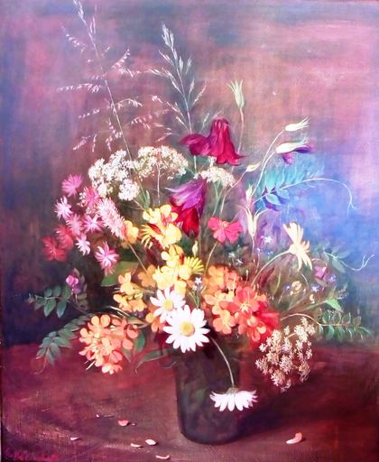 Egon Alexis VON VIETINGHOFF - Peinture - Flower vase