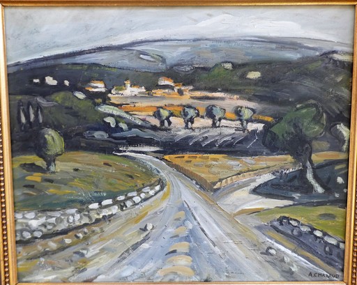 Auguste CHABAUD - Painting - PAYSAGE DE PROVENCE