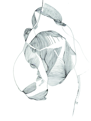 Eric DABANCOURT - Drawing-Watercolor - Les roses